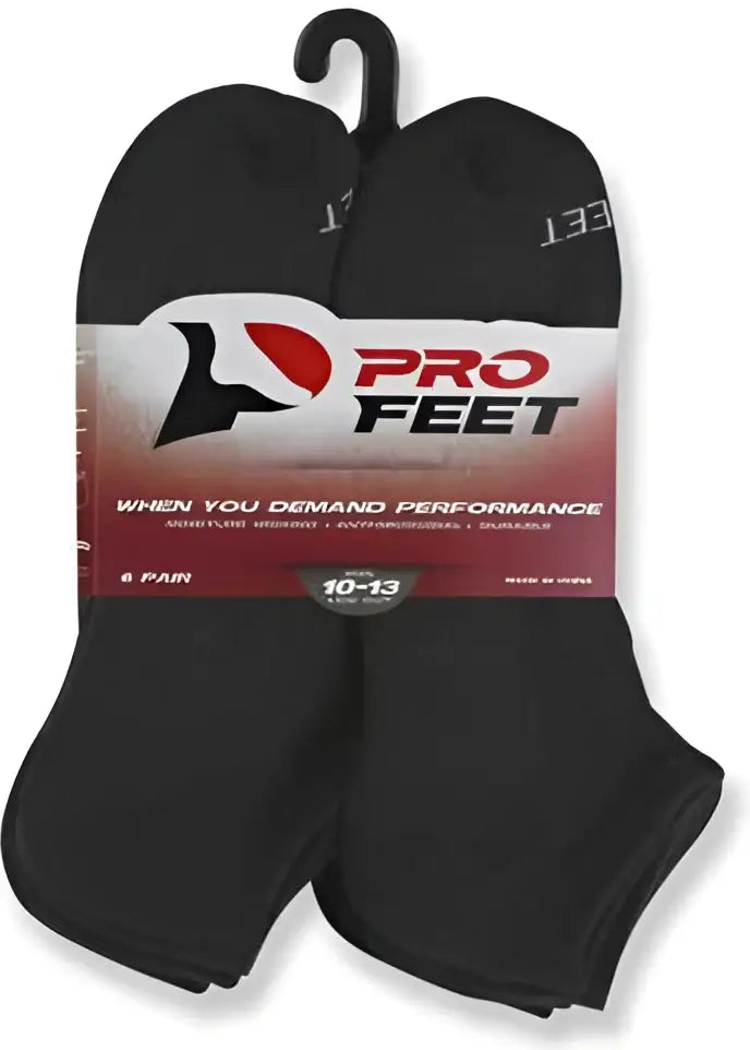 Pro Feet 5283/6 Performance Physical Low Cut (6 Pair Pkg) Socks - Black