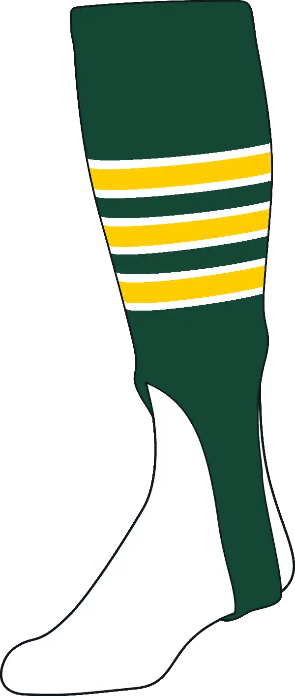 Pro Feet Stirrups 18’’ Length - Dark Green White Gold - Forest