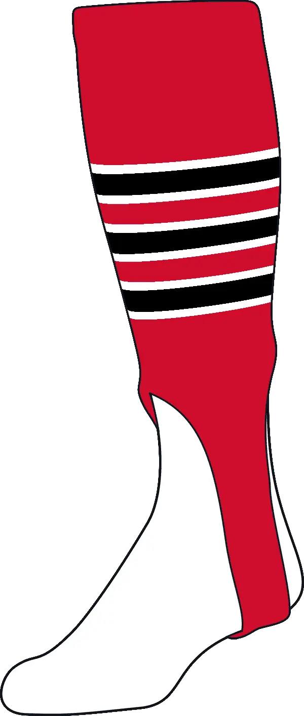 Pro Feet Stirrups 18’’ Length - Scarlet White Black - Red