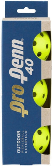 Pro Penn 40 Outdoor Pickleballs (3x) - Yel / Os