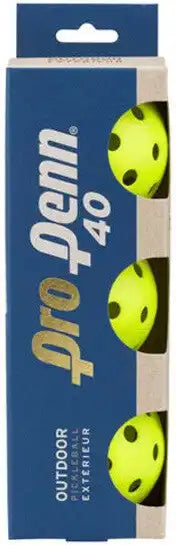 Pro Penn 40 Outdoor Pickleballs 3x - Yellow