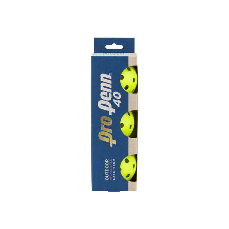 Pro Penn 40 Outdoor Pickleballs 3x - Yellow - HIT a Double