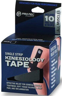 Pro-tec Single Strip Kinesiology Tape (10x) - Black