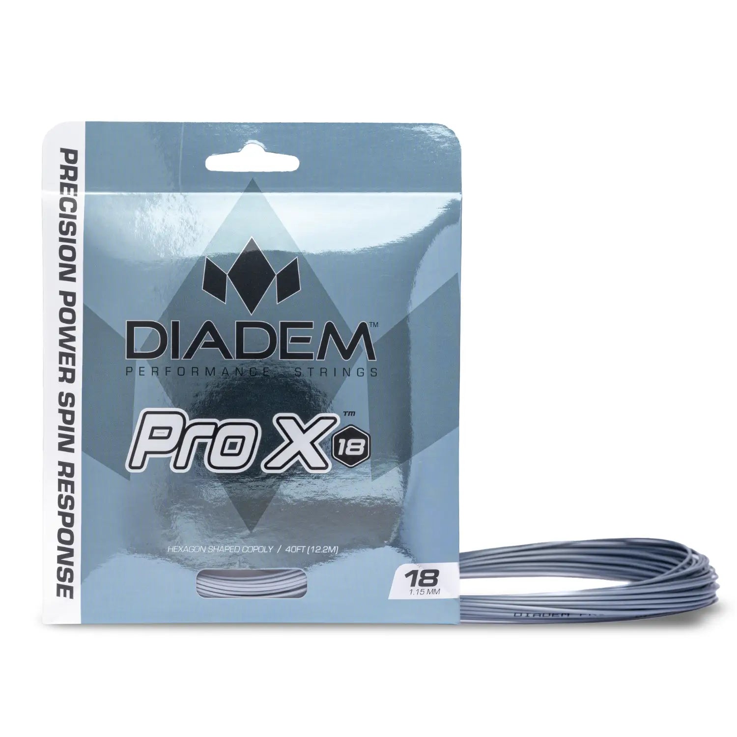 Pro x Tennis Racket Strings - 15l (1.35mm) / Silver