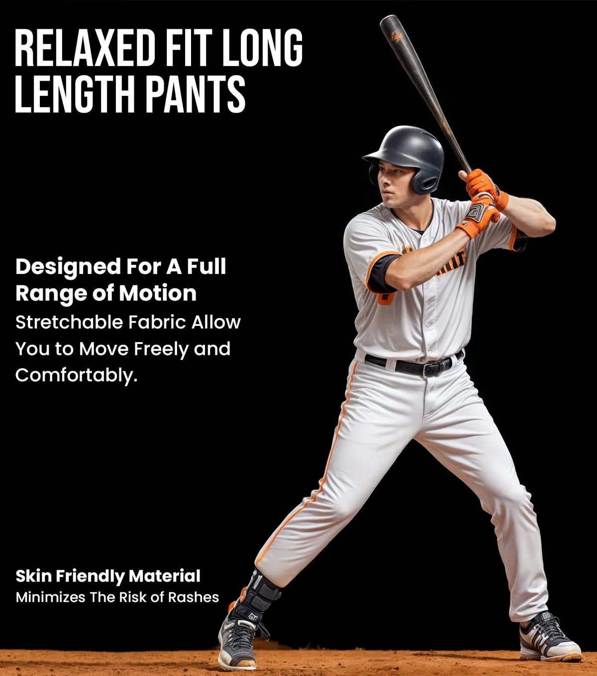 Proline Adult Full Length Baseball Pants with Stripes (white)