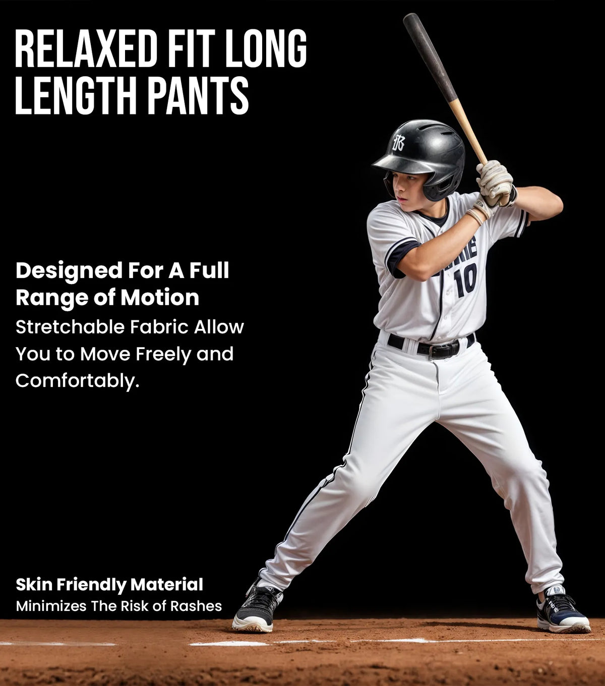 Proline Youth Full Length Baseball Pants with Stripes (royal Blue)