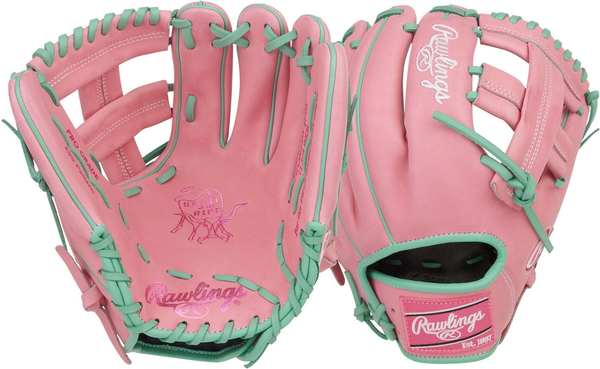 Rawlings Heart of the Hide 11.75&quot; Infield Baseball Glove PROR205-1PM - Pink Mint