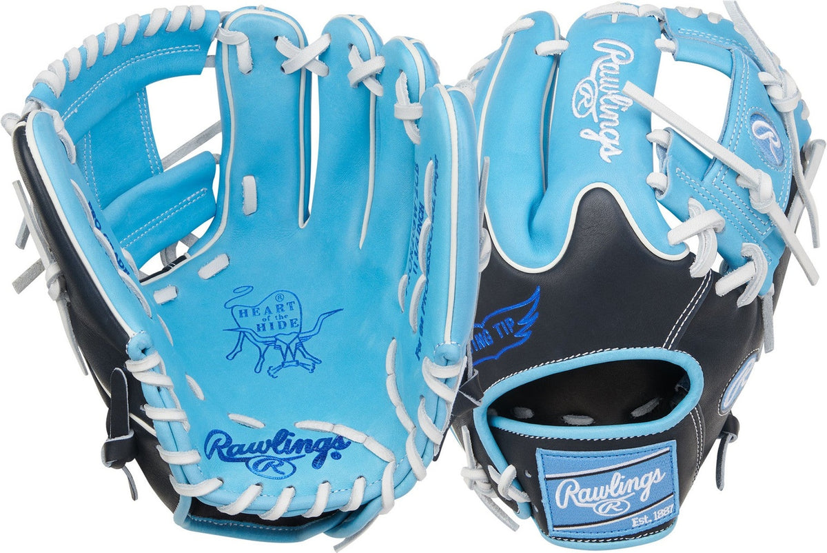 Rawlings Heart of the Hide 11.75&quot; Infield Glove PROR205W-2CB - Columbia Blue Navy
