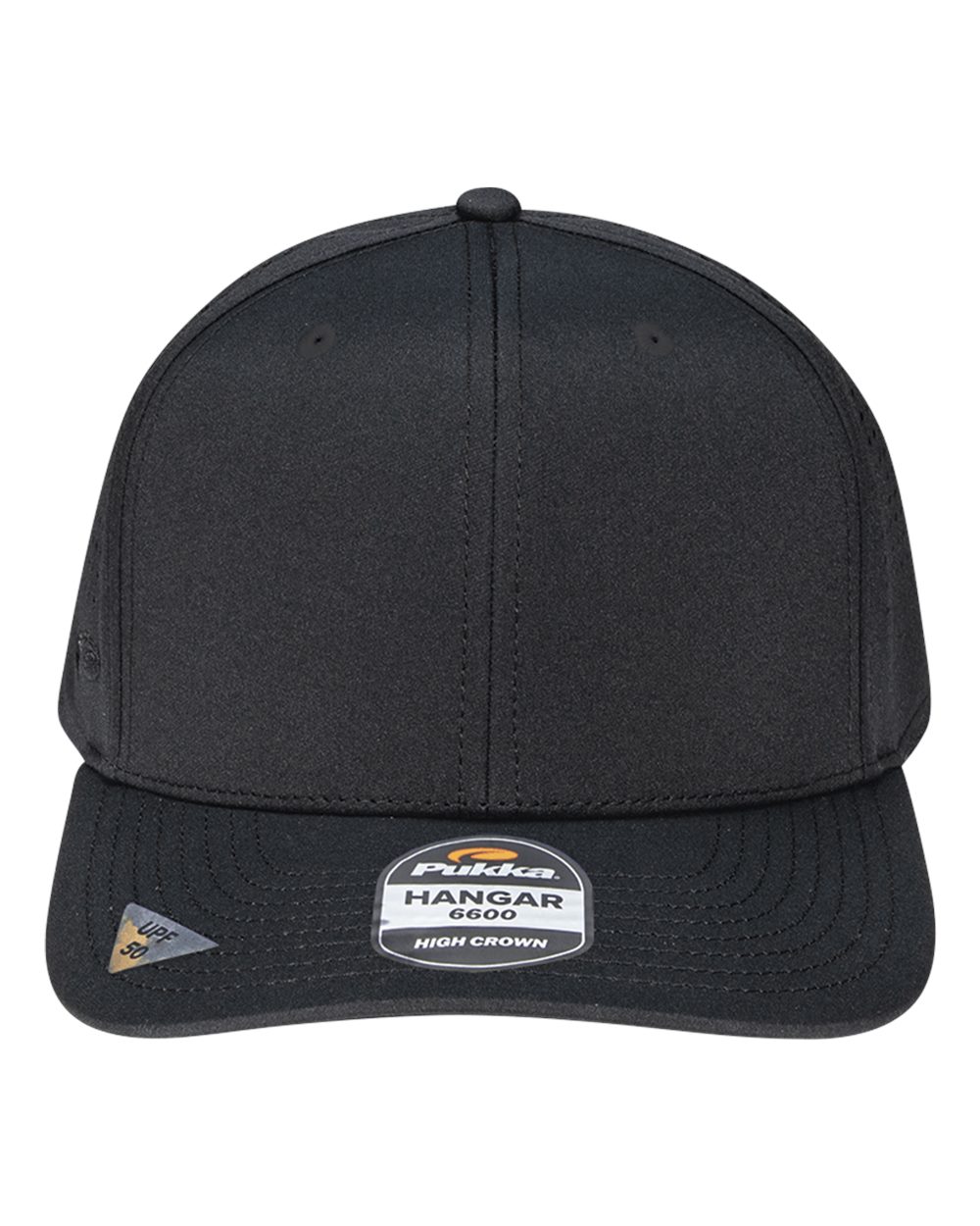 Pukka 6600s Hangar Perforated Six-panel Cap - 6600 - Black