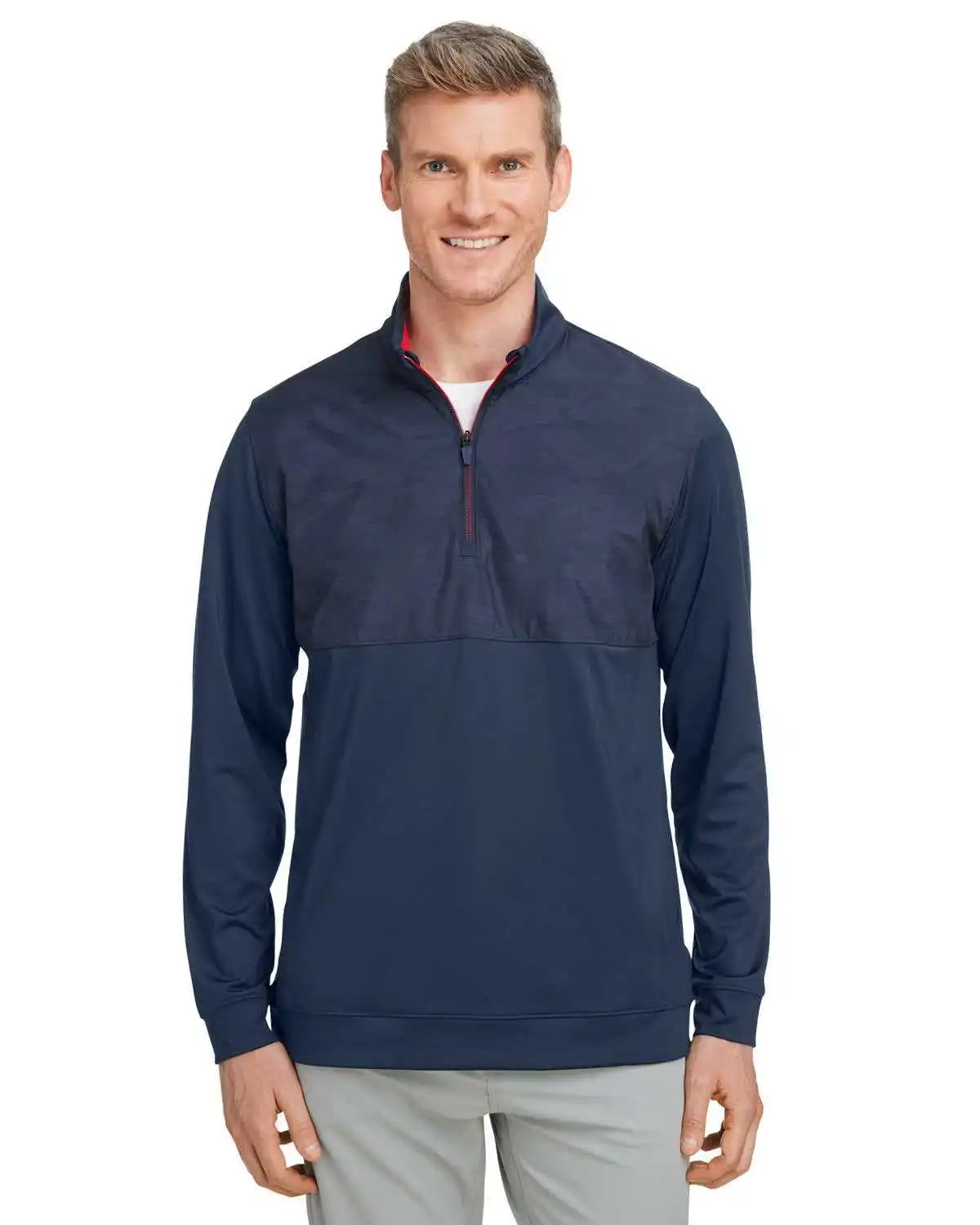 Puma Golf 537472 Men’s Volition Camo Cover Quarter-zip - Navy Blz