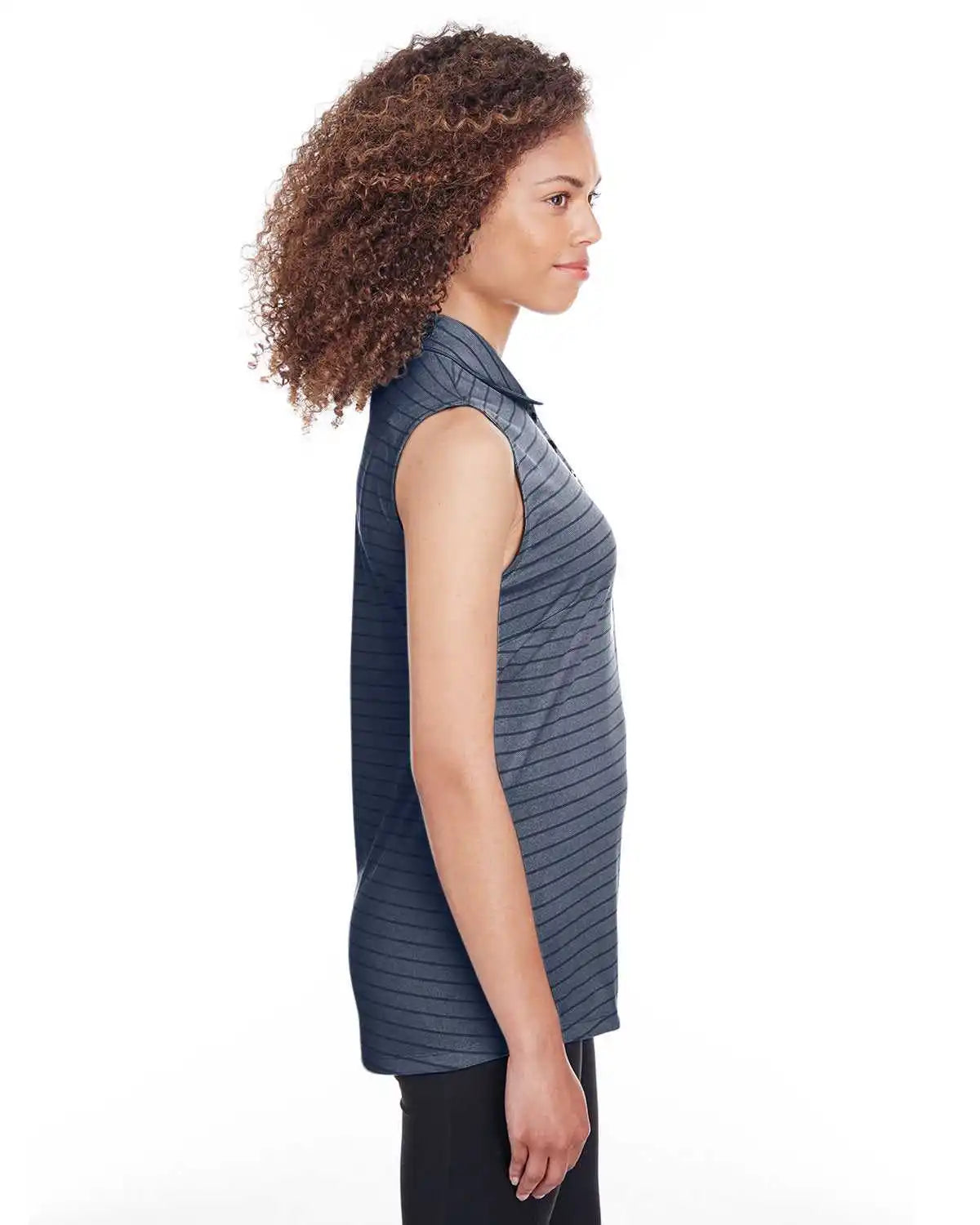 Puma Golf 597222 Ladies’ Rotation Stripe Sleeveless Polo - Peacoat - Navy / Ladies Xs