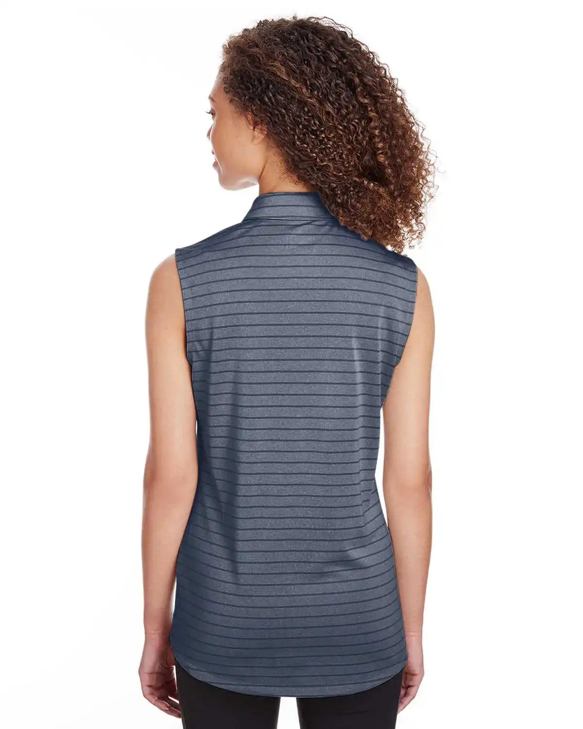 Puma Golf 597222 Ladies’ Rotation Stripe Sleeveless Polo - Peacoat - Navy / Ladies Xs
