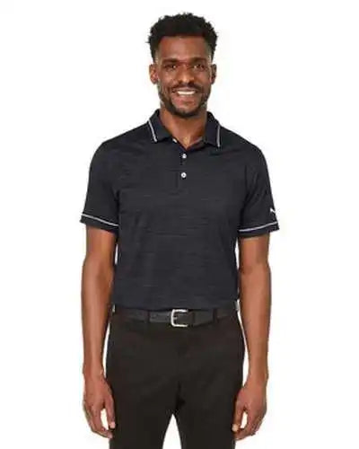 Puma Golf 599117 Men’s Cloudspun Monarch Polo - Black Heather h Rs