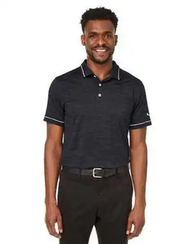 Puma Golf 599117 Men’s Cloudspun Monarch Polo - Black Heather h Rs