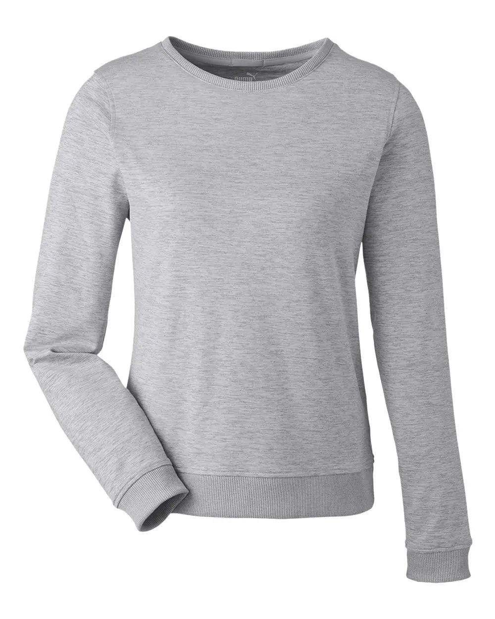 Puma Golf 599267 Women’s Cloudspun Crewneck Sweatshirt - Light Grey Heather