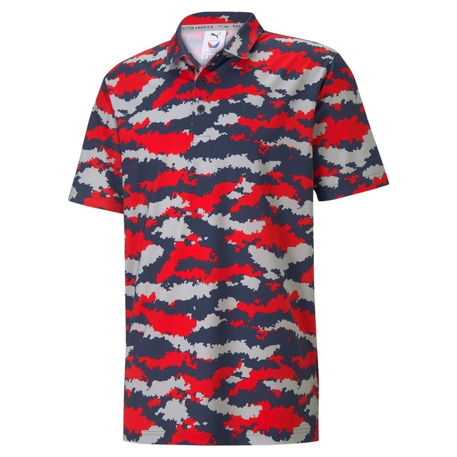 Puma Golf 599434 Men’s Mattr Volition Flanked Polo - High Risk Red - Adult s