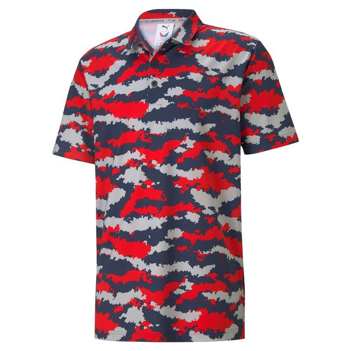 Puma Golf 599434 Men’s Mattr Volition Flanked Polo - High Risk Red