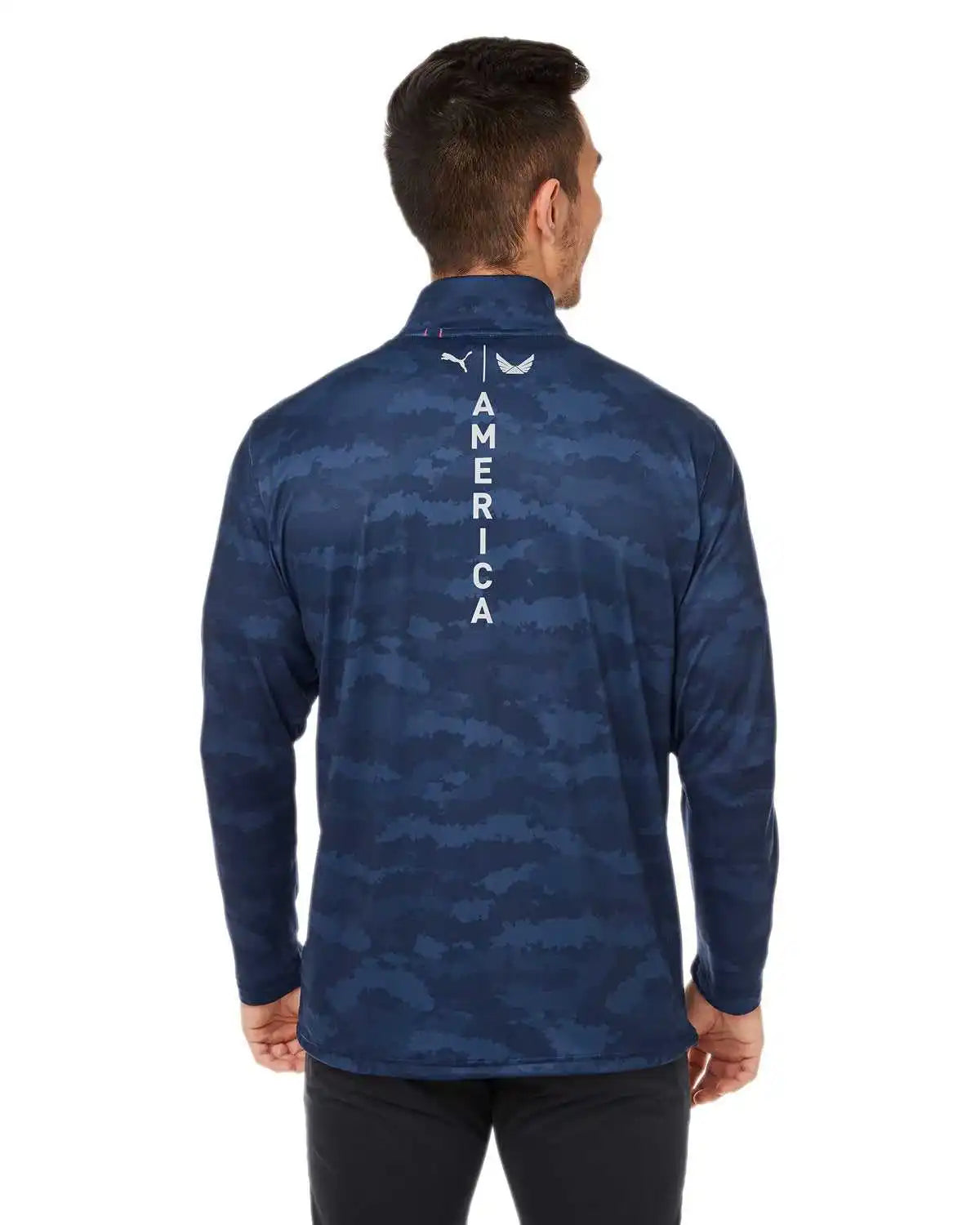 Puma Golf 599440 Men’s Volition Flanked Quarter-zip - Navy Blazer