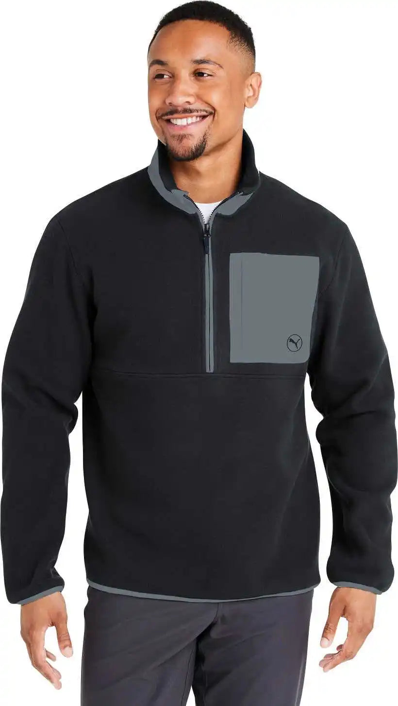 Puma Golf 628407 Men’s Fleece Quarter-zip - Pma Blk