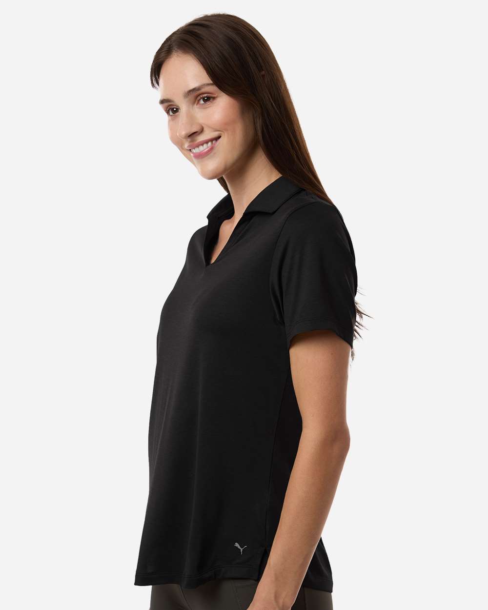 Puma Golf 631051 Womens Icon Heather Polo - Black