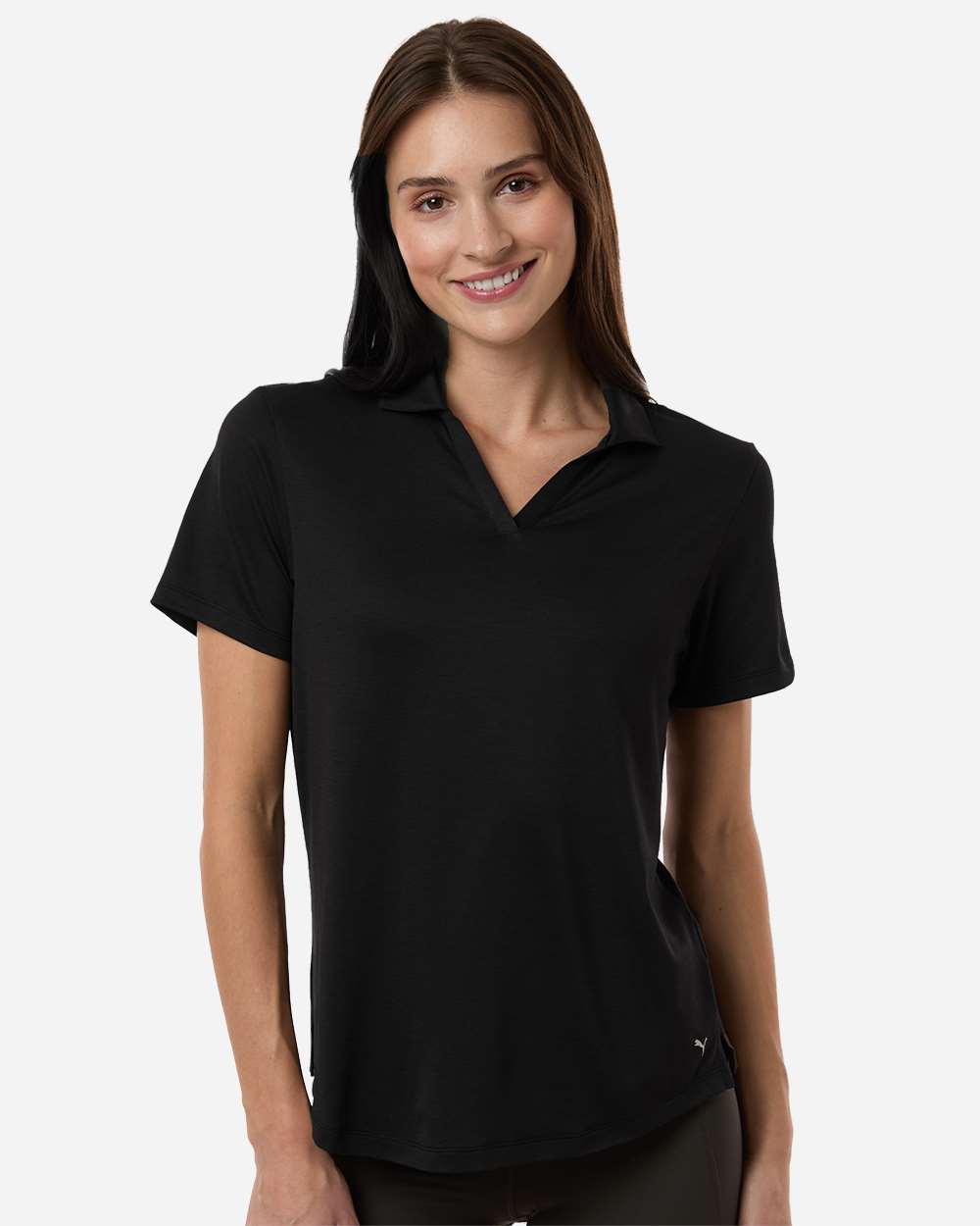 Puma Golf 631051 Womens Icon Heather Polo - Black