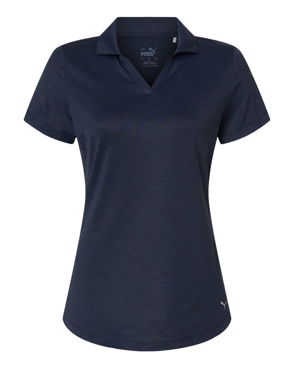 Puma Golf 631051 Womens Icon Heather Polo - Deep Navy