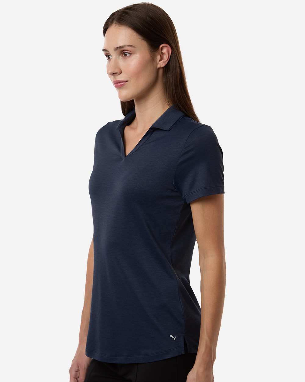 Puma Golf 631051 Womens Icon Heather Polo - Deep Navy
