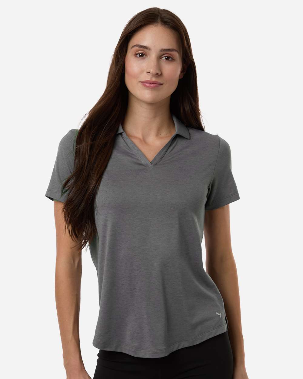 Puma Golf 631051 Womens Icon Heather Polo - Slate Sky