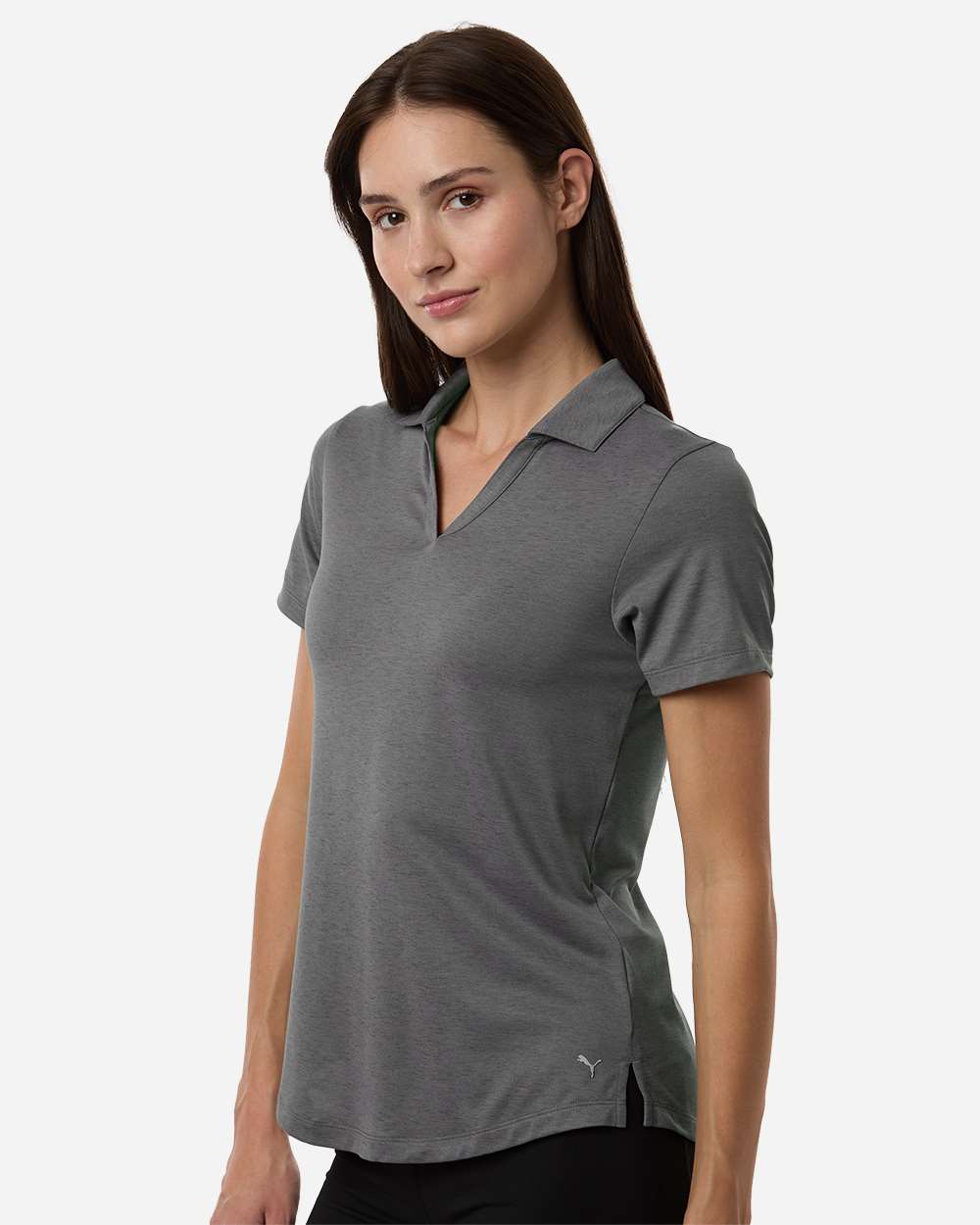 Puma Golf 631051 Womens Icon Heather Polo - Slate Sky