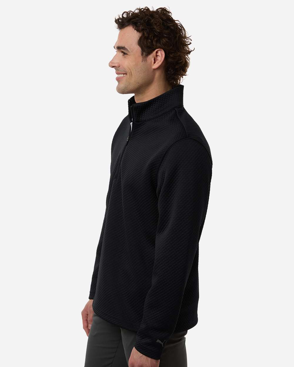 Puma Golf 638595 Men’s Pebble Quarter-zip Pullover - Black