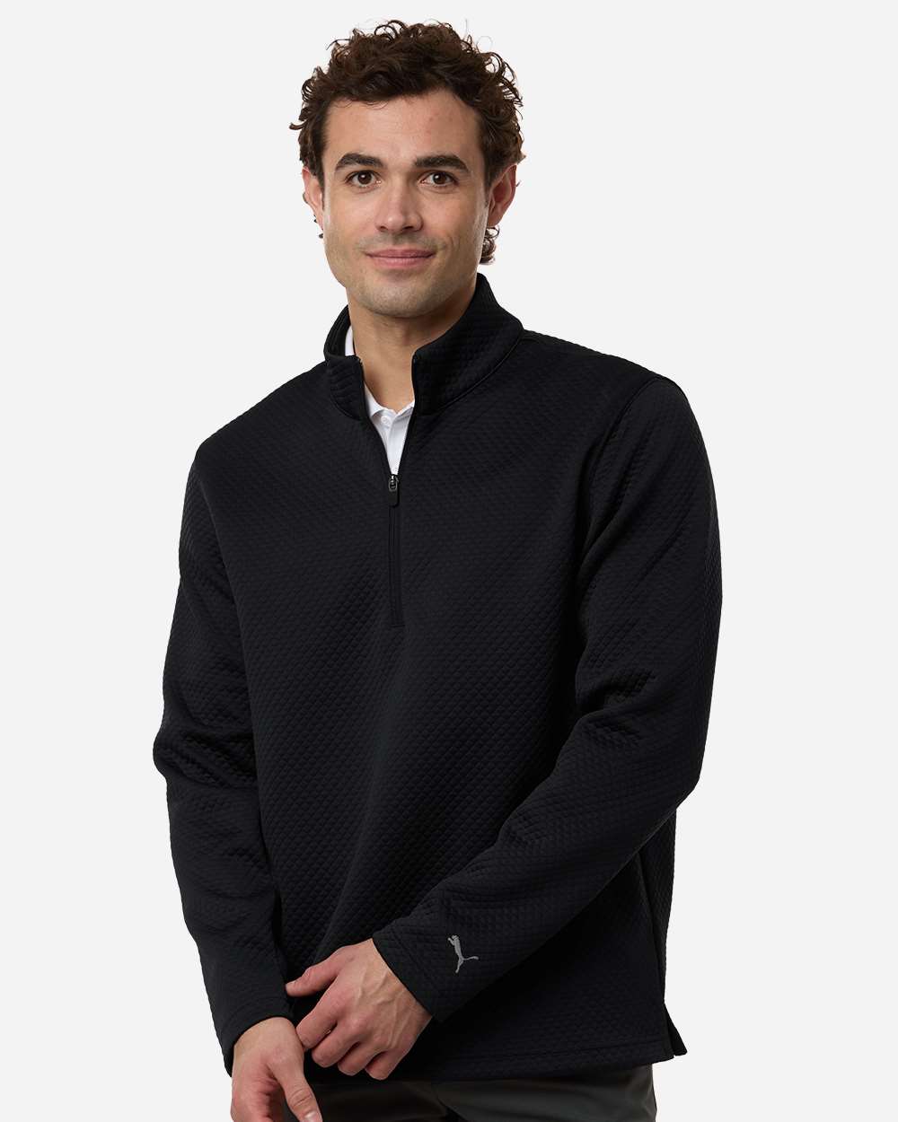 Puma Golf 638595 Men’s Pebble Quarter-zip Pullover - Black