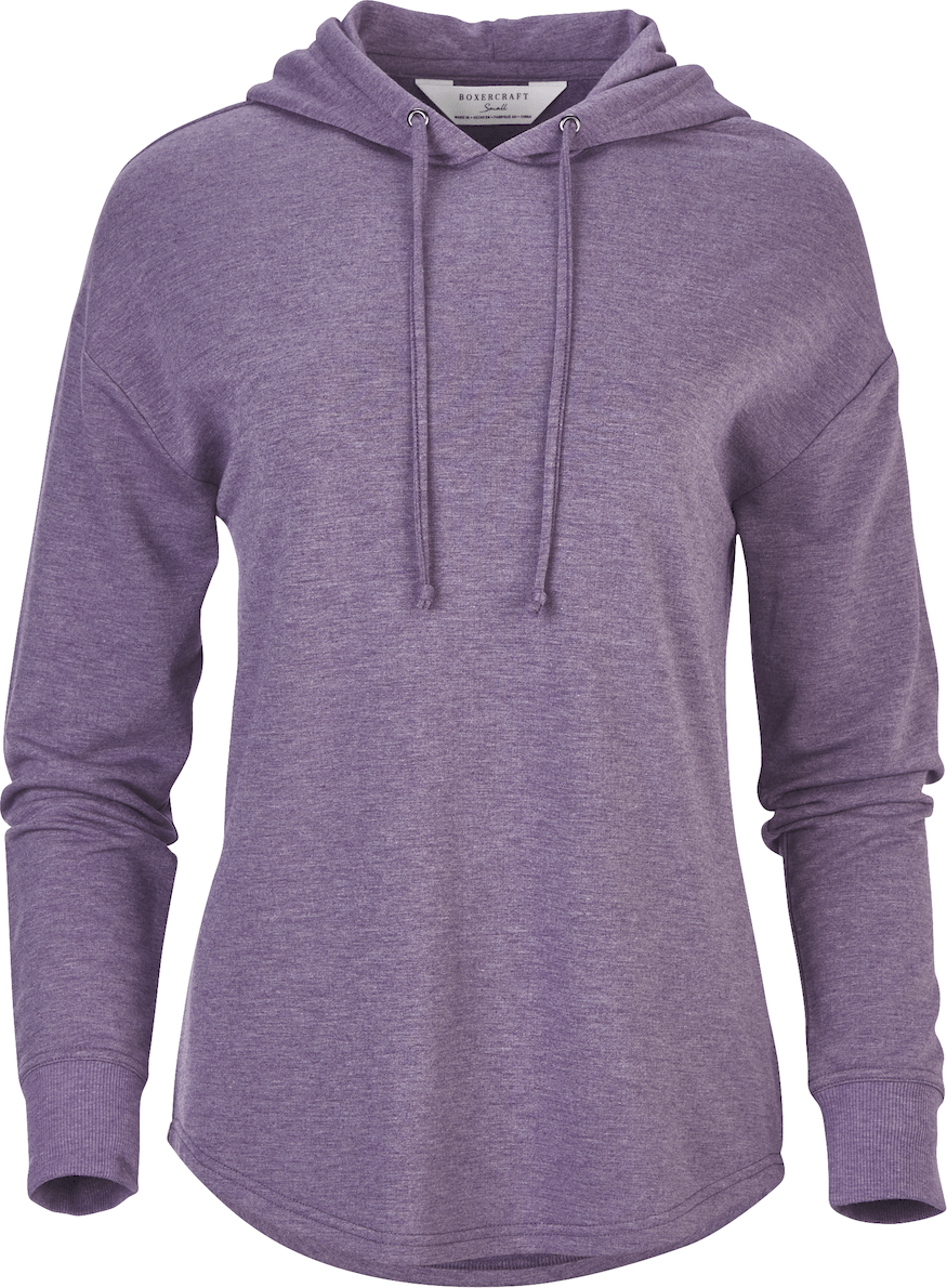 PURPLE HEATHER BOXERCRAFT Women's Dream Fleece Hooded Pullover  grouped