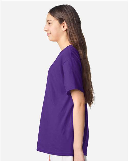 Purple Light Cotton Youth T-Shirt - 3000B