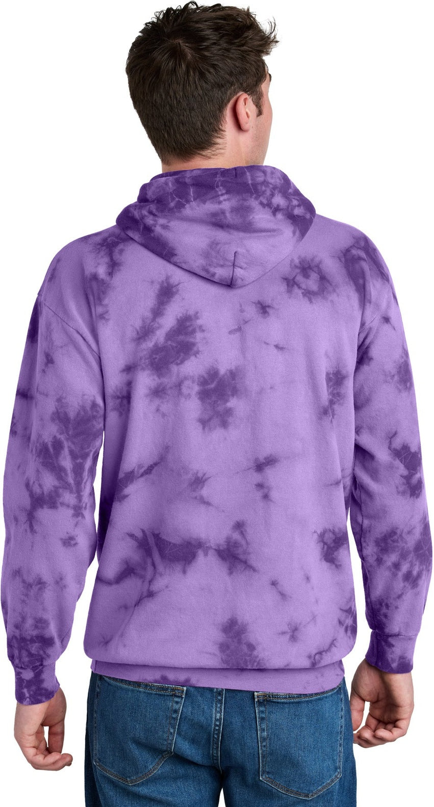 Purple Port & Co Crystal Tie-Dye Pullover Hoodie PC144