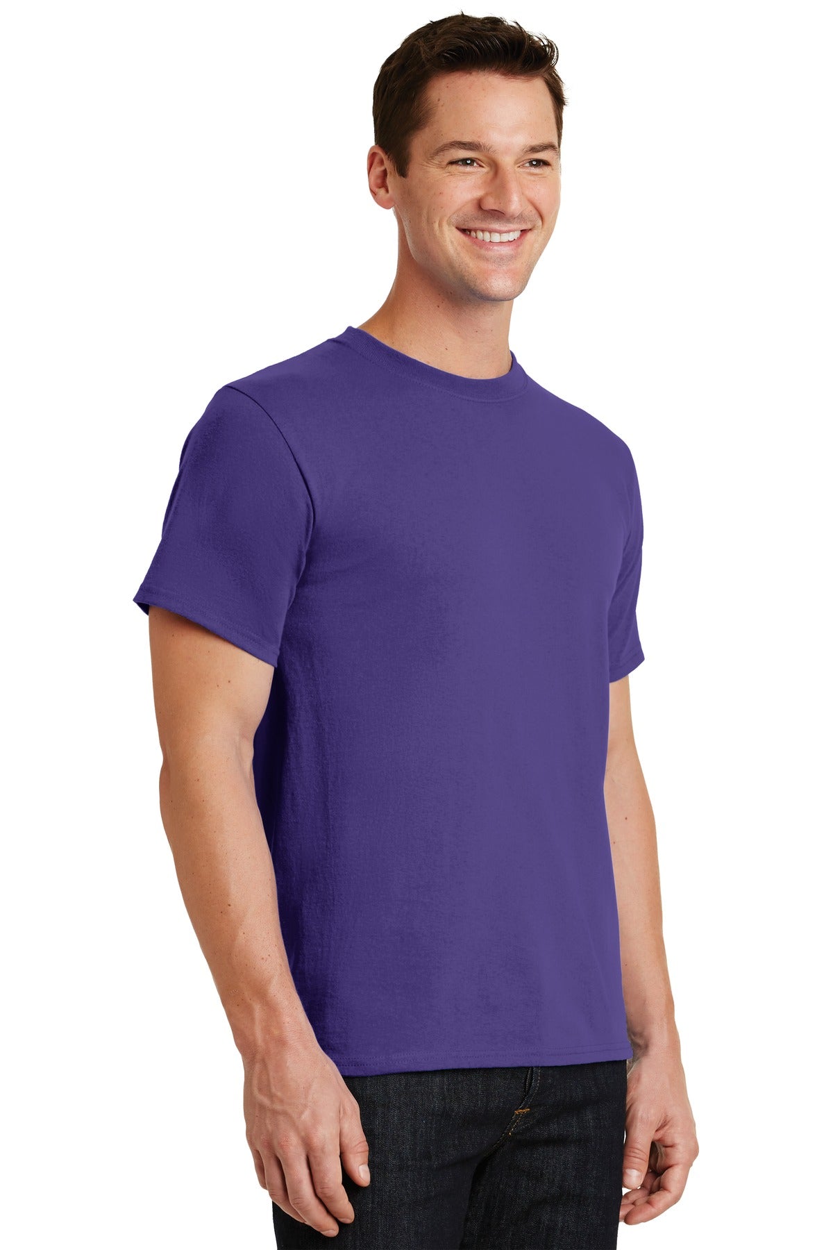 Purple Port & Co Essential Tee. PC61