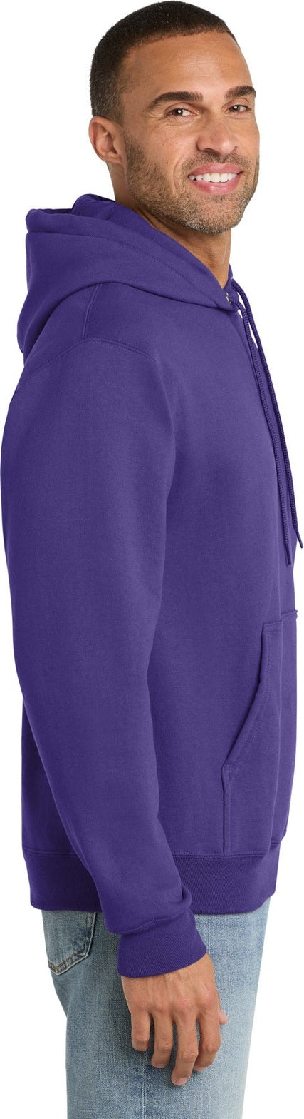 Purple Port & Co Tall Essential Fleece Pullover Hooded Sweatshirt. PC90HT