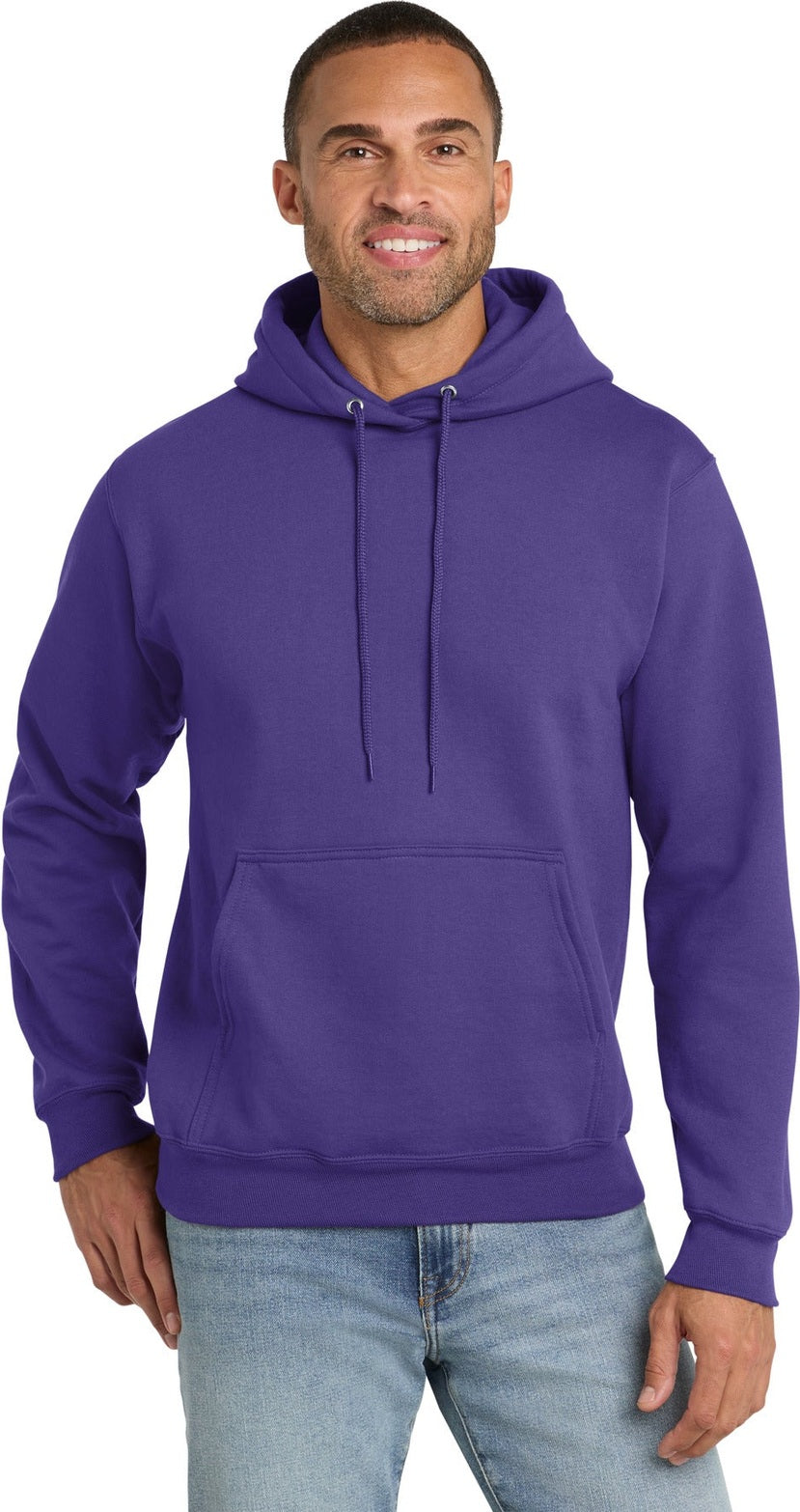 Purple Port & Co Tall Essential Fleece Pullover Hooded Sweatshirt. PC90HT