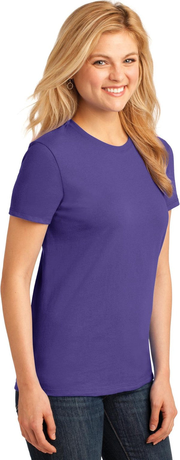 Purple Port & Co Women's Core Cotton Tee. LPC54