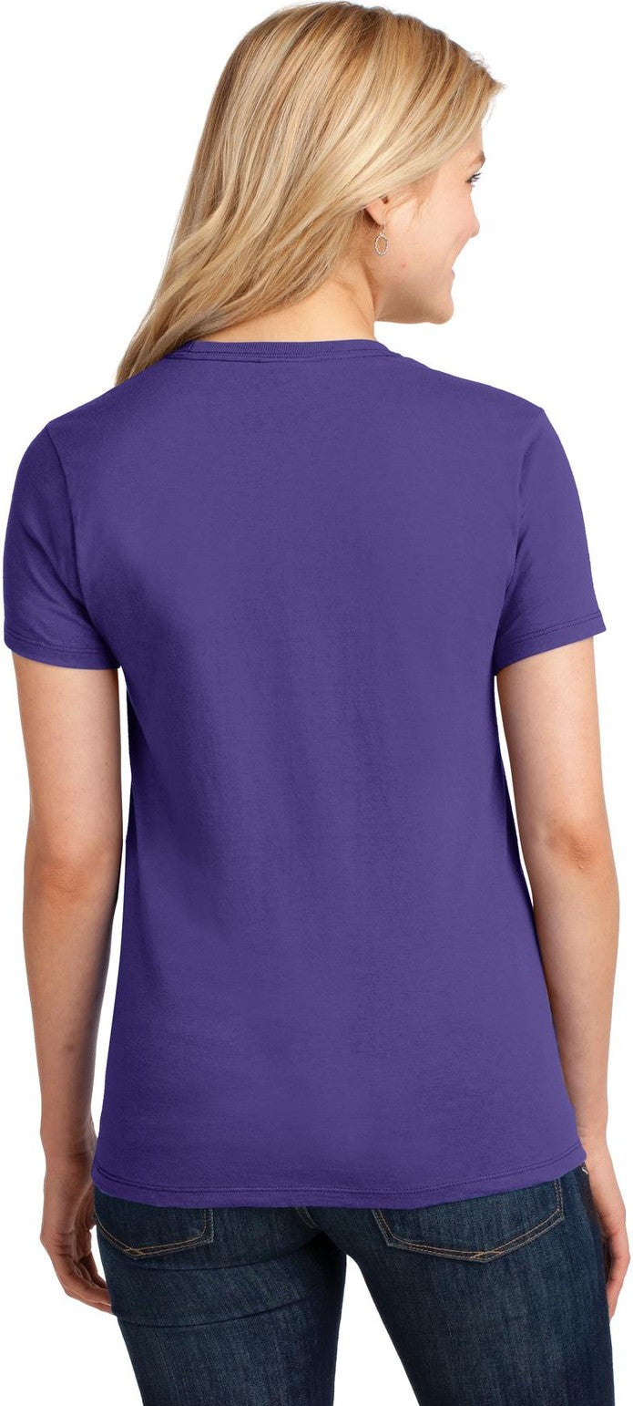 Purple Port & Co Women's Core Cotton Tee. LPC54