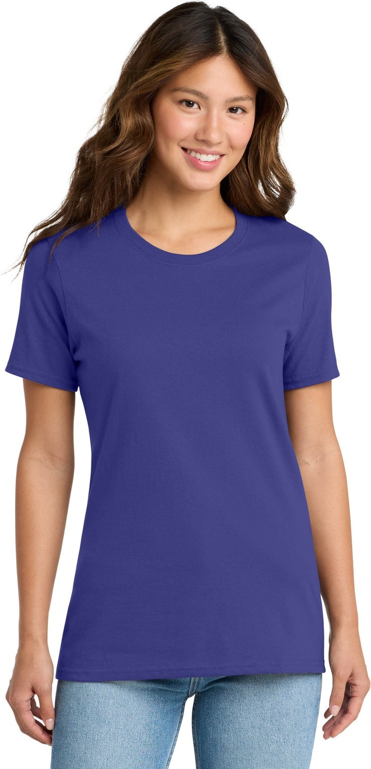 Purple Port & Co Women's Core Cotton Tee. LPC54