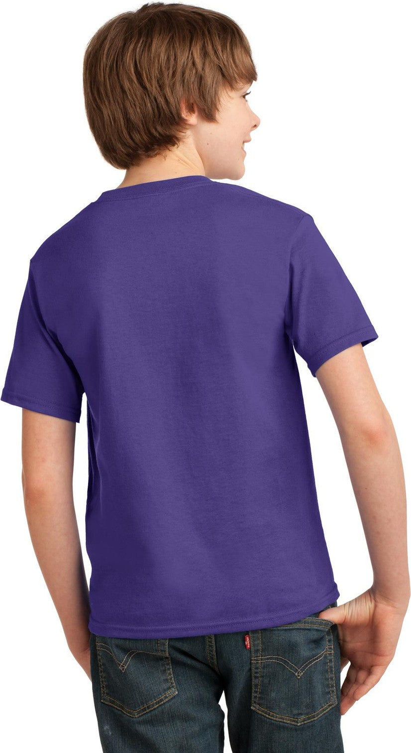 Purple Port & Co Youth Essential Tee. PC61Y