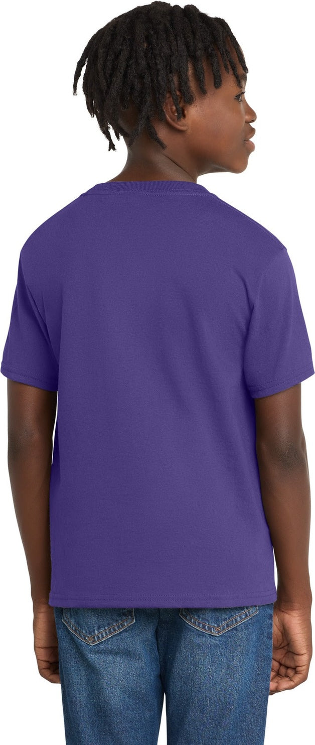 Purple Port & Co Youth Essential Tee. PC61Y