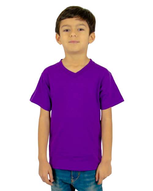 Purple Youth V-Neck T-Shirt - SHVEEY