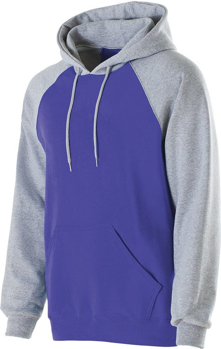 PURPLE/ATHLETIC HEATHER BANNER HOODIE