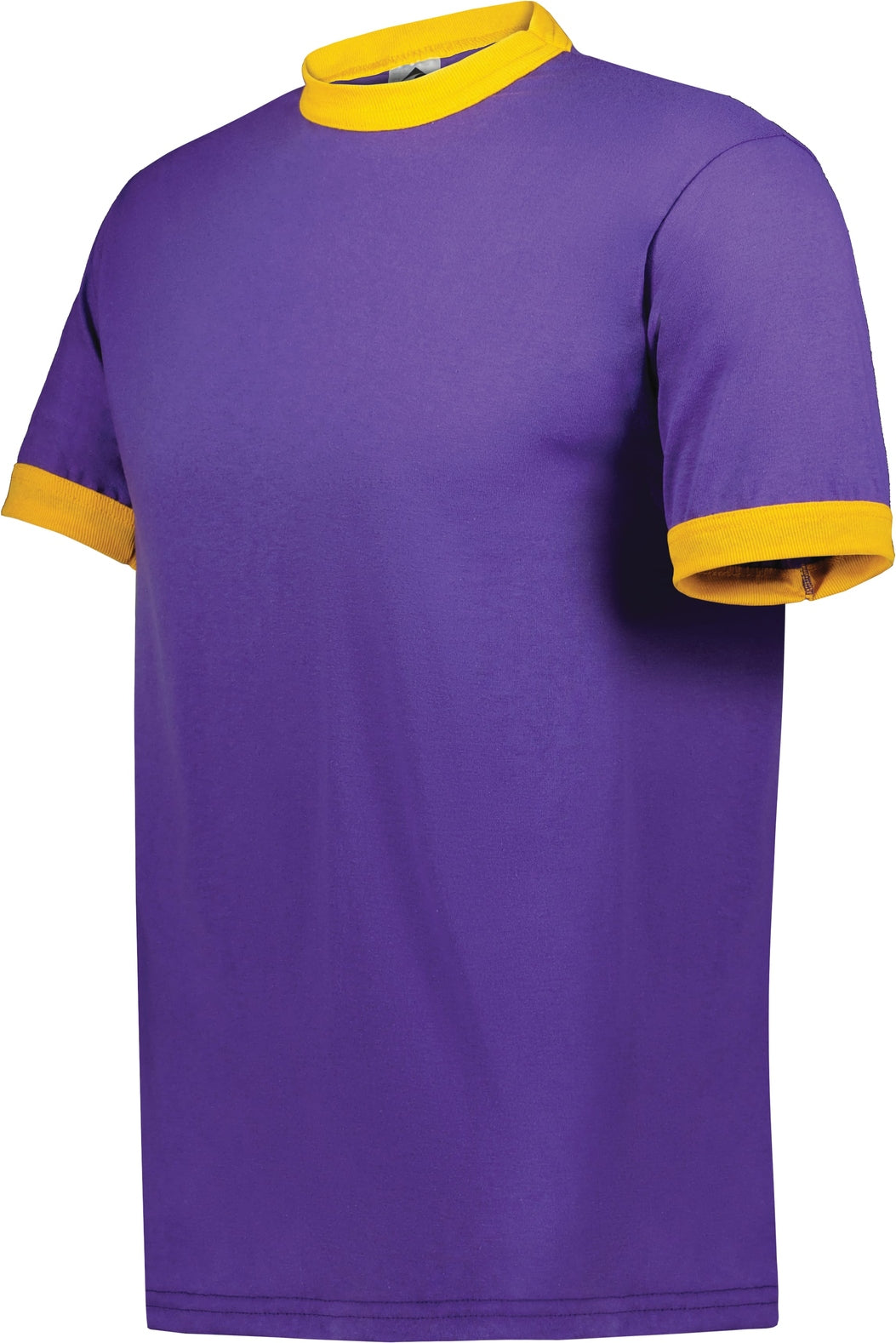PURPLE/GOLD ADULT RINGER T-SHIRT