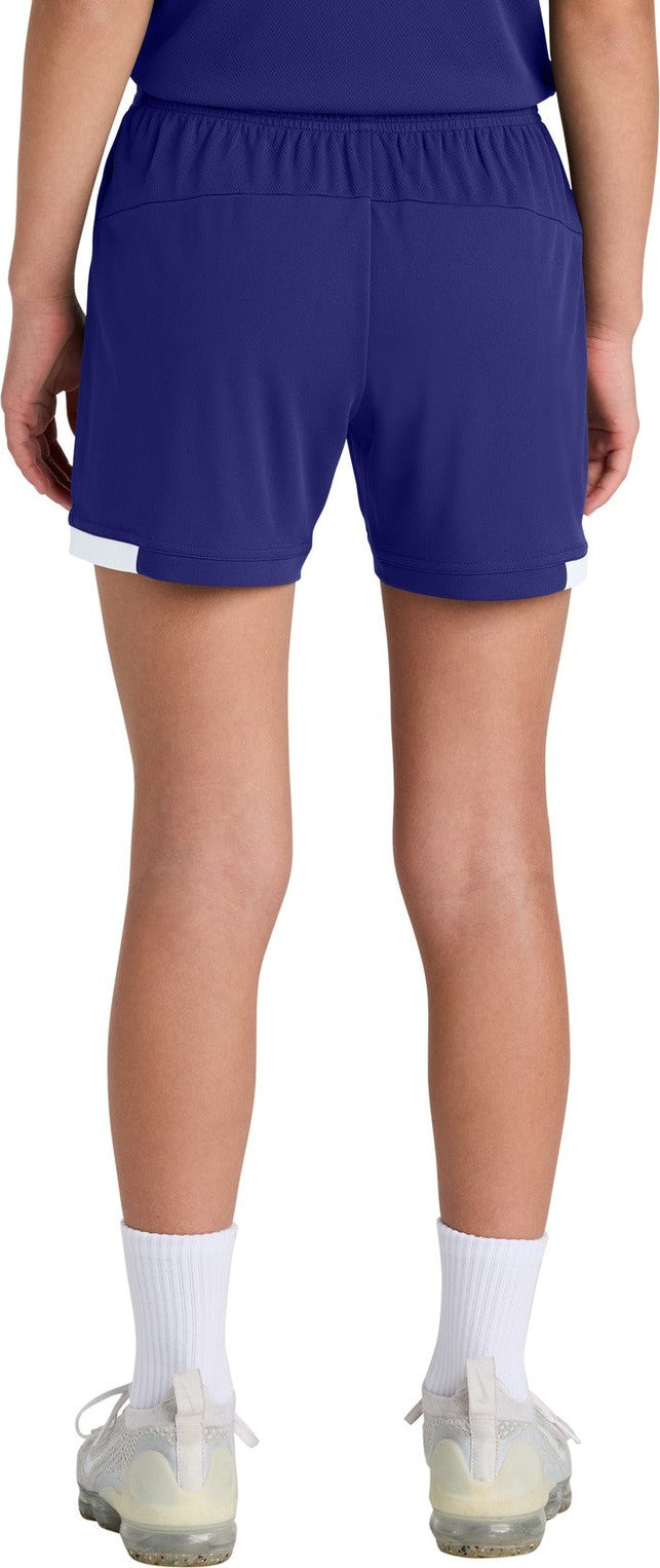 Purple/Wh Sport-Tek Youth Club 5" Short YST442