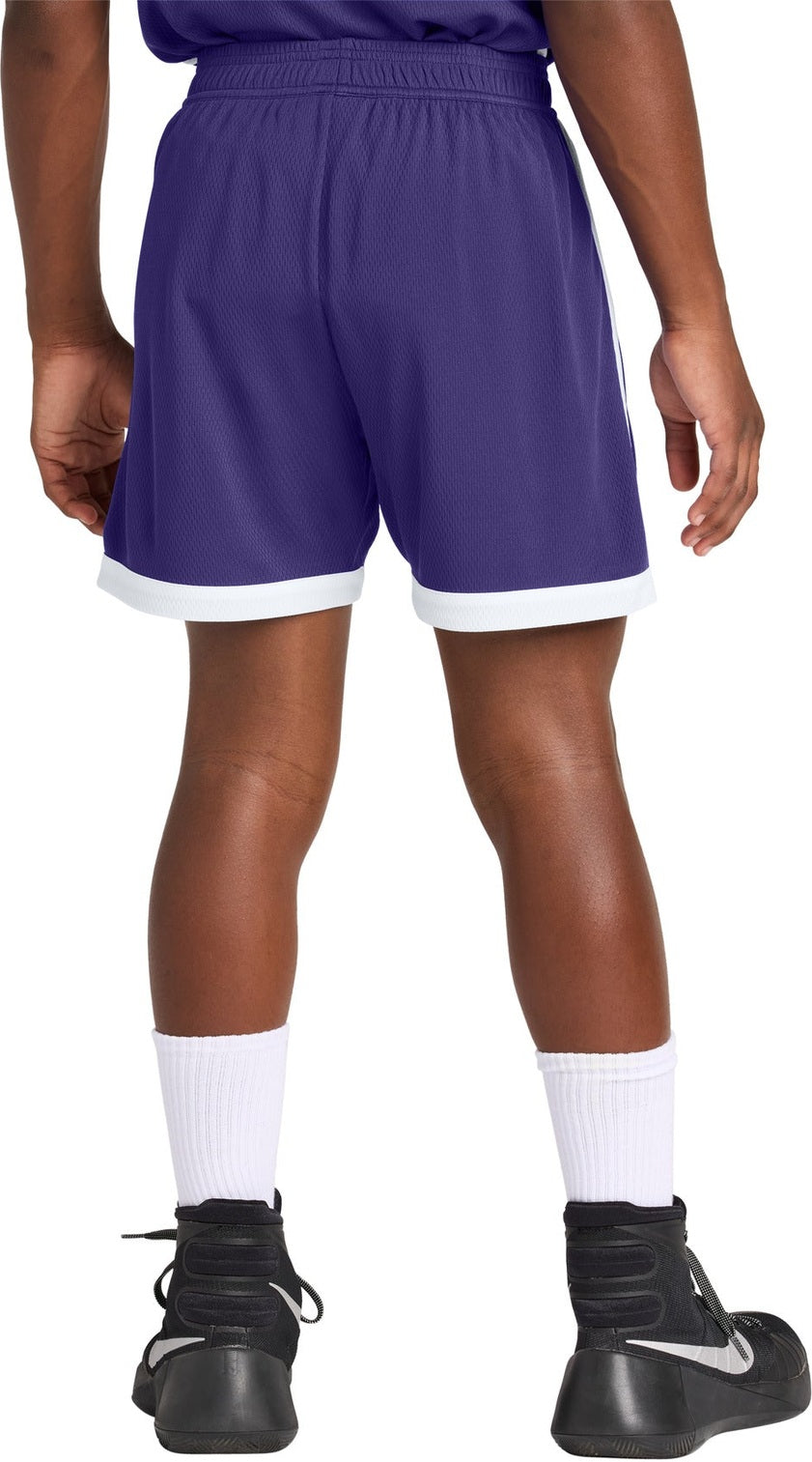 Purple/Wh Sport-Tek Youth Rival Basketball 5" Short YST901