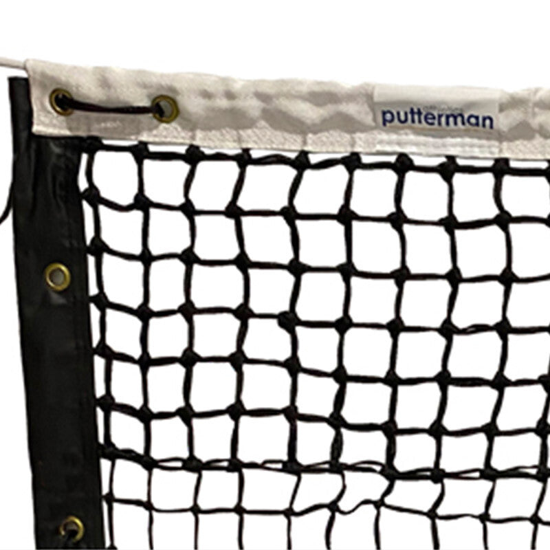 Putterman Signature Poly Canvas Double Top & Tapered Tennis Net - Blk / Os