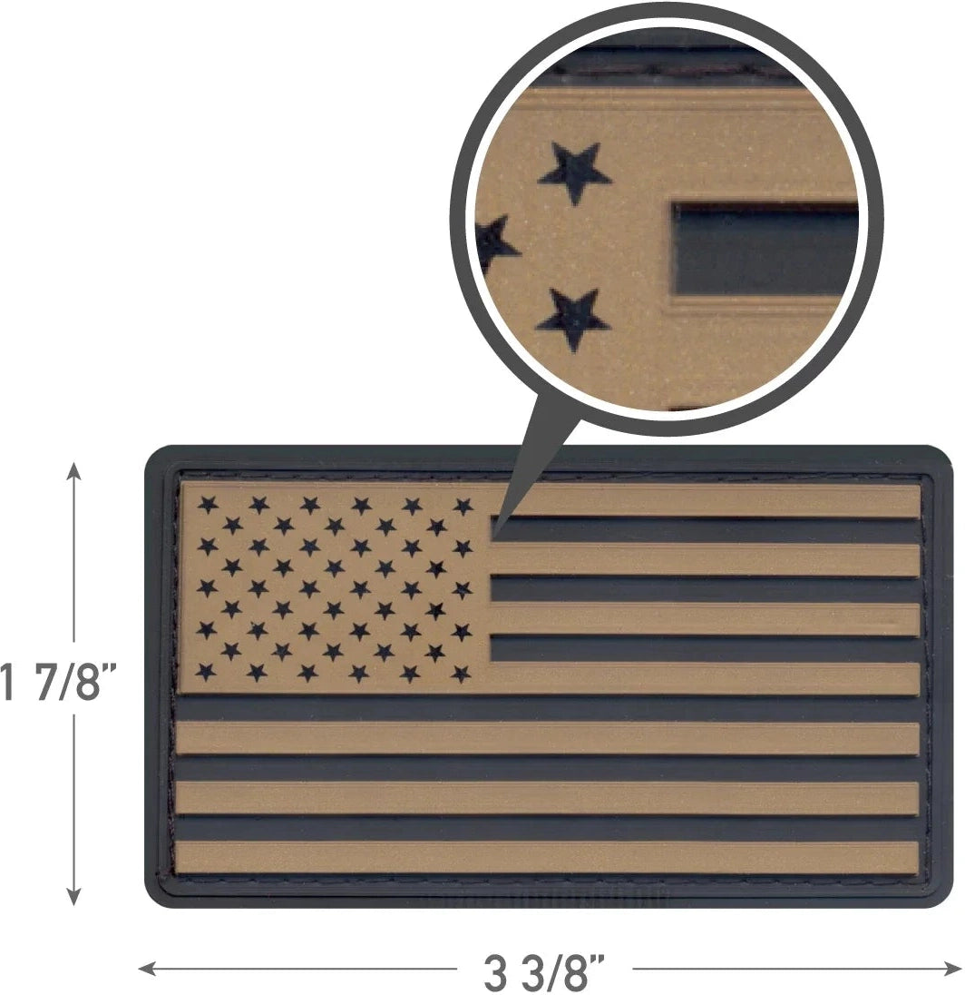 Pvc us Flag Patch with Hook Back