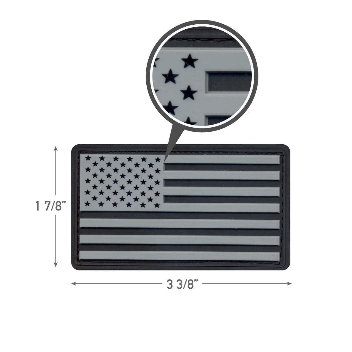 Pvc us Flag Patch with Hook Back